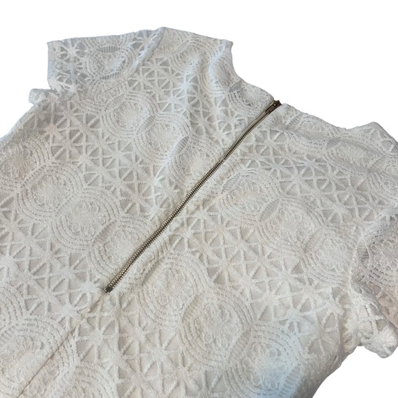 Lulus White Lace Shift Dress Large NWT Bridal Shower Engagement Party - Picture 6 of 9